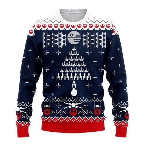 Star Wars Fight Ship Ugly Sweater Gifts, Star Wars Gift Fan Ugly Sweater