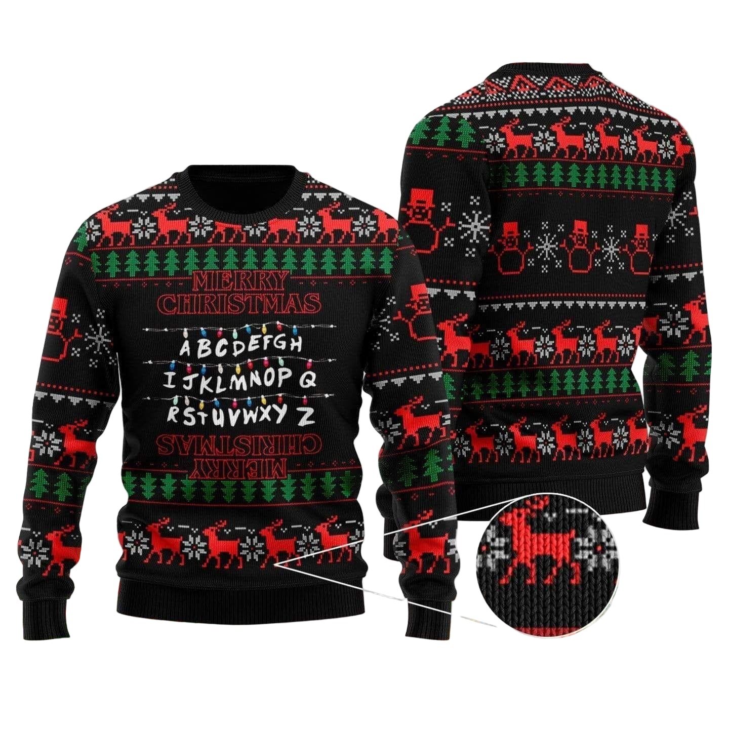 Stranger Things Alphabet Ugly Sweater, Stranger Things Alphabet Gift, Stranger Things Alphabet Christmas Shirt