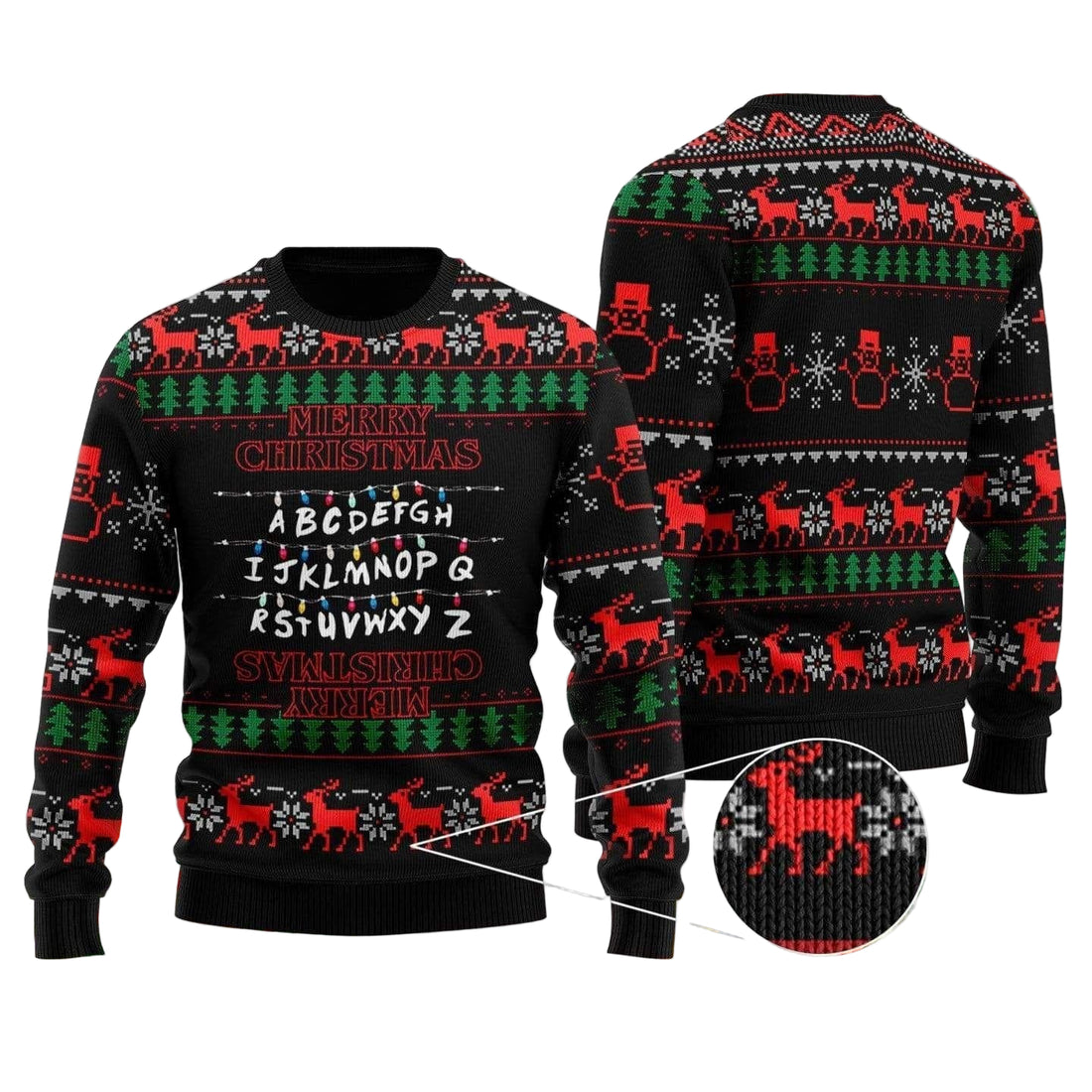 Stranger Things Alphabet Ugly Sweater, Stranger Things Alphabet Gift, Stranger Things Alphabet Christmas Shirt