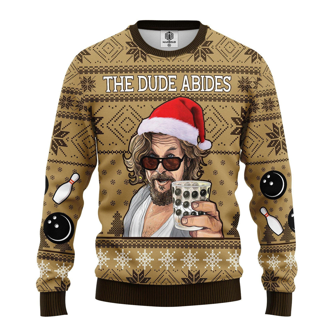 The Big Lebowski The Dude Abides Ugly Christmas Sweater 125
