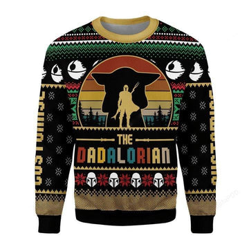 The Dadalorian Ugly Sweater, The Dadalorian Christmas Sweater, The Mandalorian Lover Gift, The Dadalorian Shirt