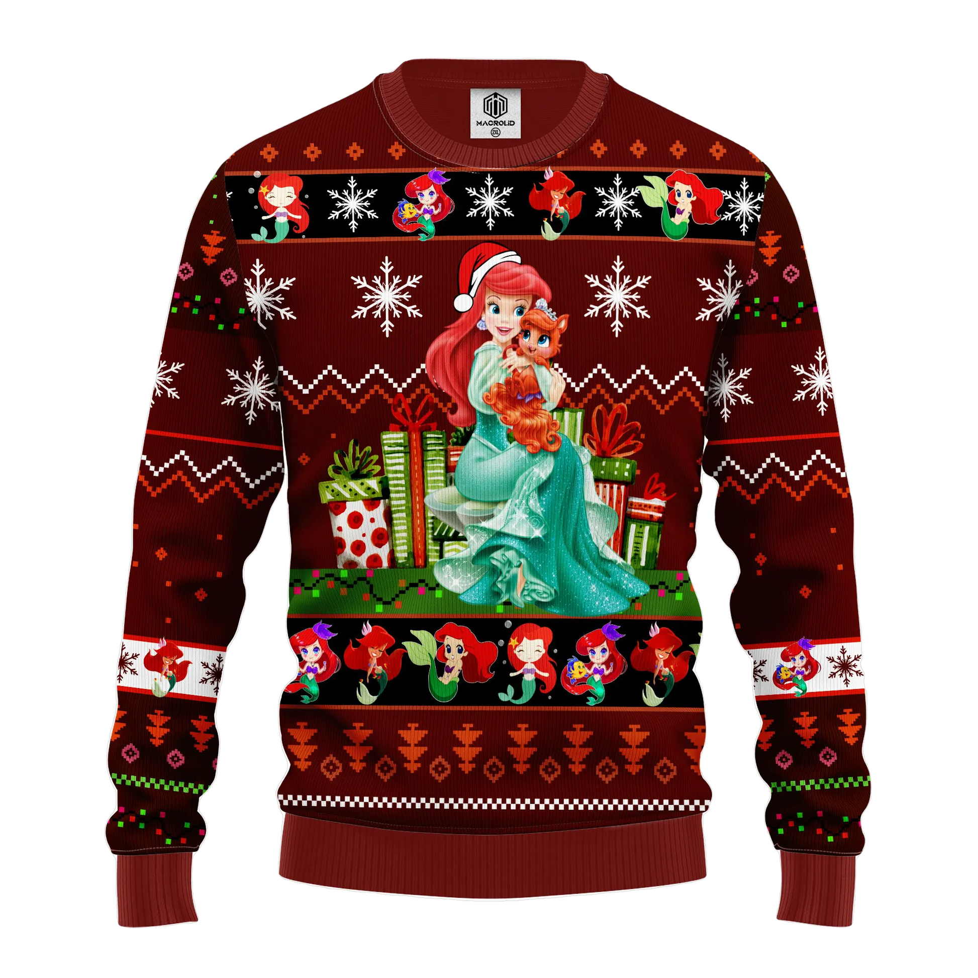 The Little Mermaid Ariel Princess Ugly Christmas Sweater 348