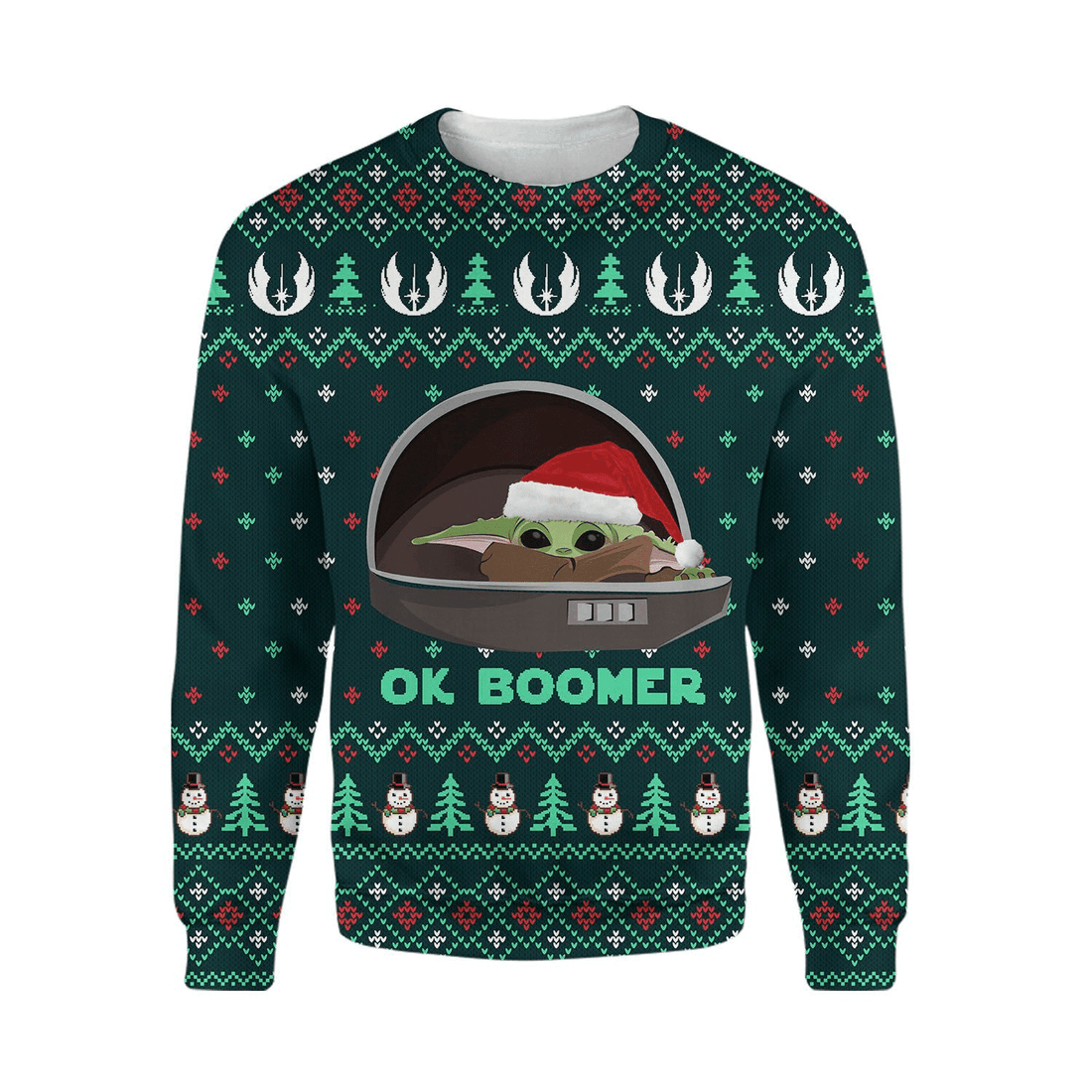 Star Wars Baby Yoda Ok Boomer Ugly Sweater Gifts, Star Wars Gift Fan Ugly Sweater