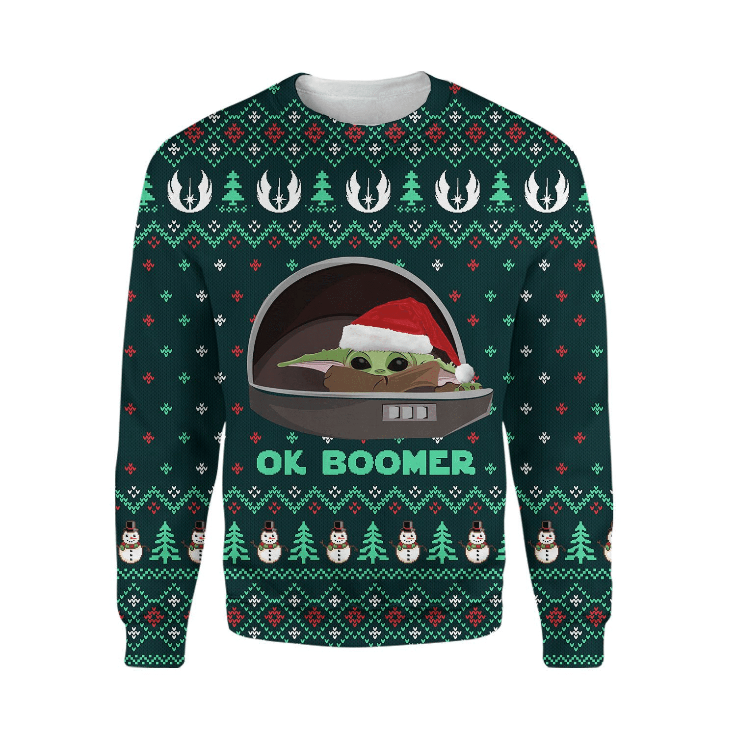 Star Wars Baby Yoda Ok Boomer Ugly Sweater Gifts, Star Wars Gift Fan Ugly Sweater