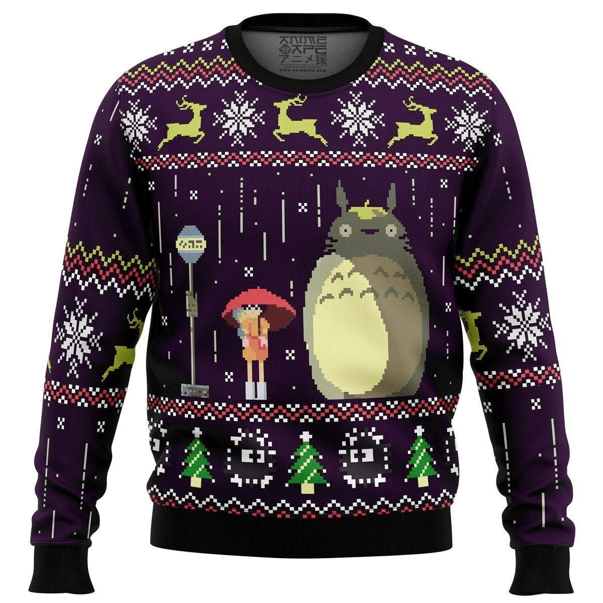 My Neighbor Totoro Anime 2 Ugly Sweater Gifts, My Neighbor Totoro Anime Gift Fan Ugly Sweater