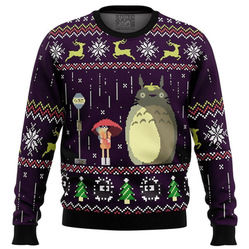 My Neighbor Totoro Anime 2 Ugly Sweater Gifts, My Neighbor Totoro Anime Gift Fan Ugly Sweater