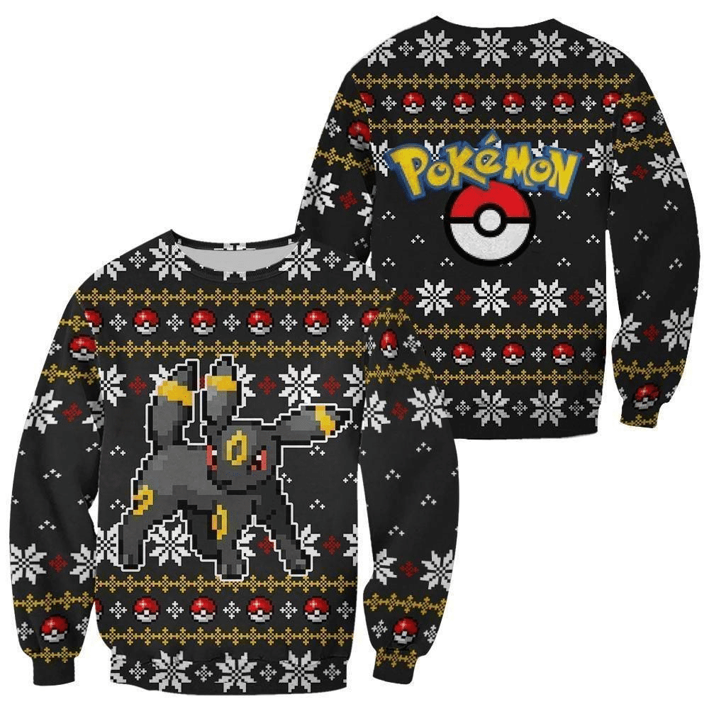 Pokemon Anime Umbreon 43 Ugly Sweater, Pokemon Anime Gift Fan Ugly Sweater