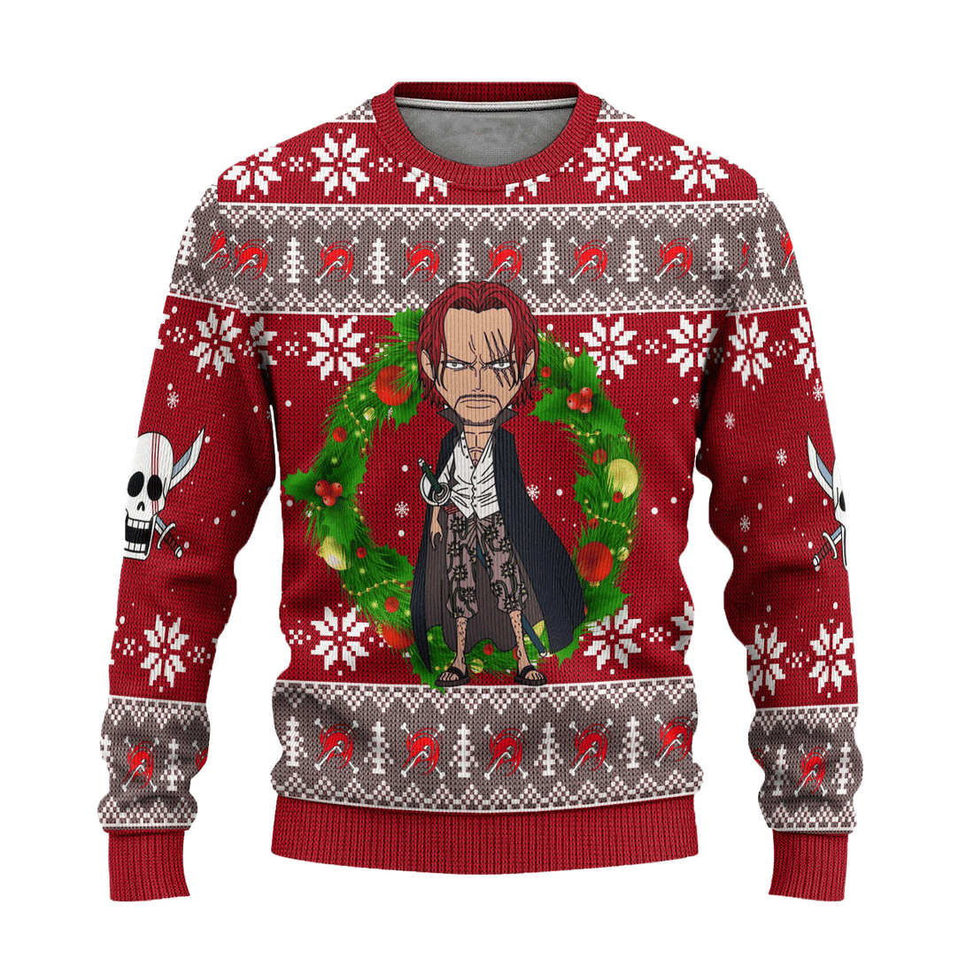 One Piece Anime Shanks 53 Ugly Sweater, One Piece Anime Gift Fan Ugly Sweater