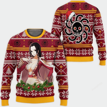 One Piece Anime Boa Hancock 15 Ugly Sweater Gifts, One Piece Anime Gift Fan Ugly Sweater