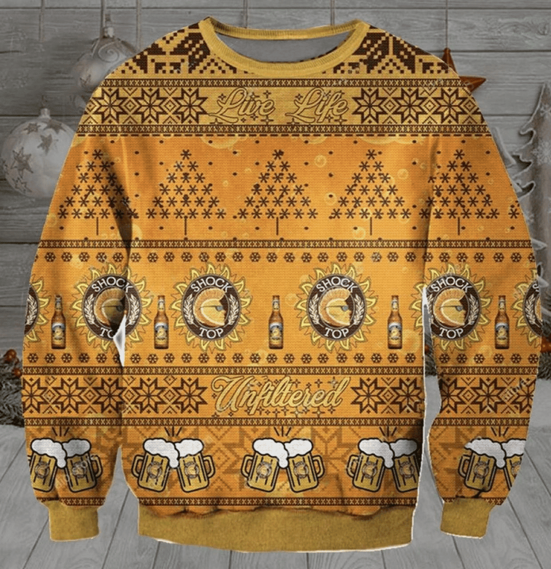 Shock Top Beer Ugly Sweater Gifts, Shock Top Beer Gift Fan Ugly Sweater