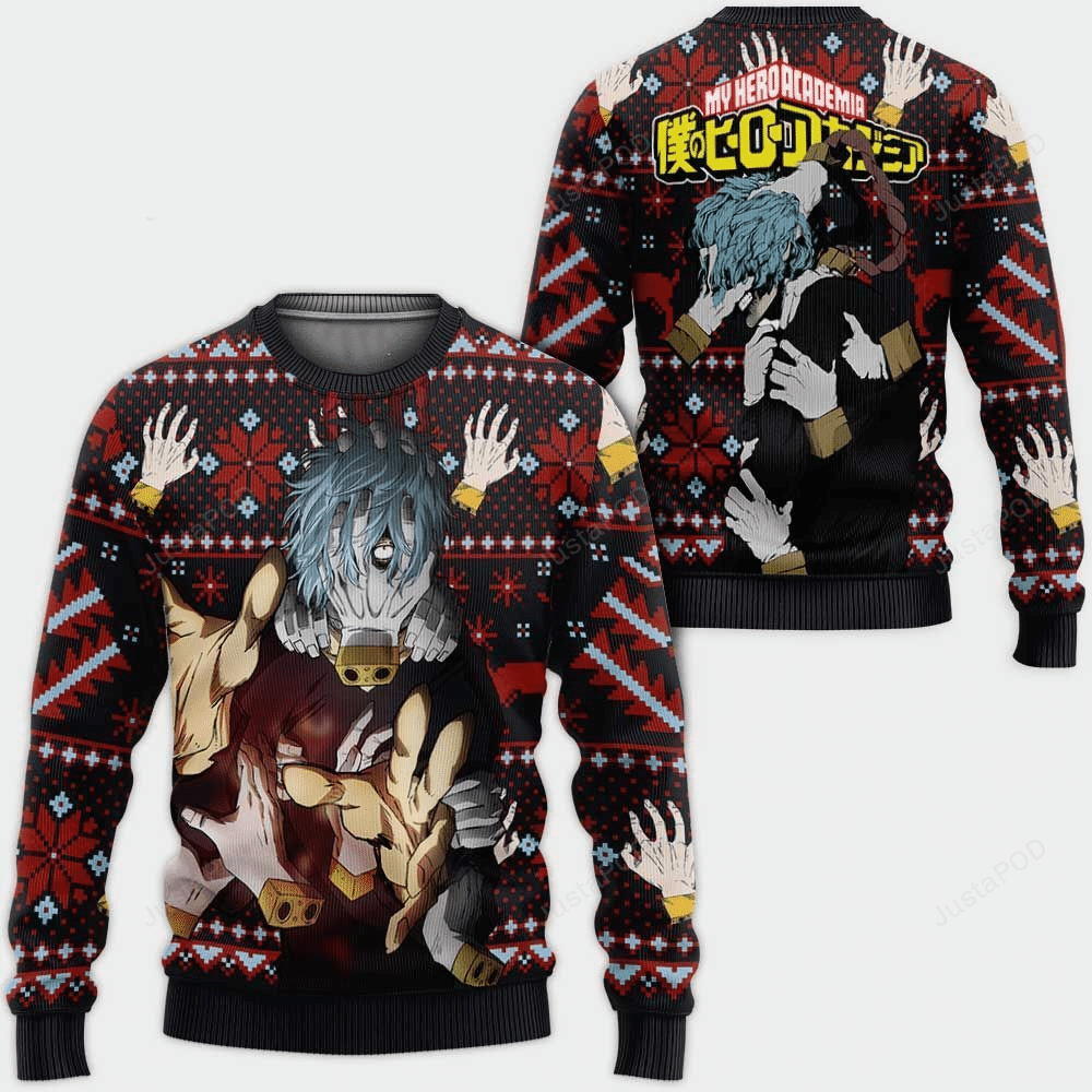 My Hero Academia Anime Tomura Shigaraki 9 Ugly Sweater Gifts, My Hero Academia Anime Gift Fan Ugly Sweater