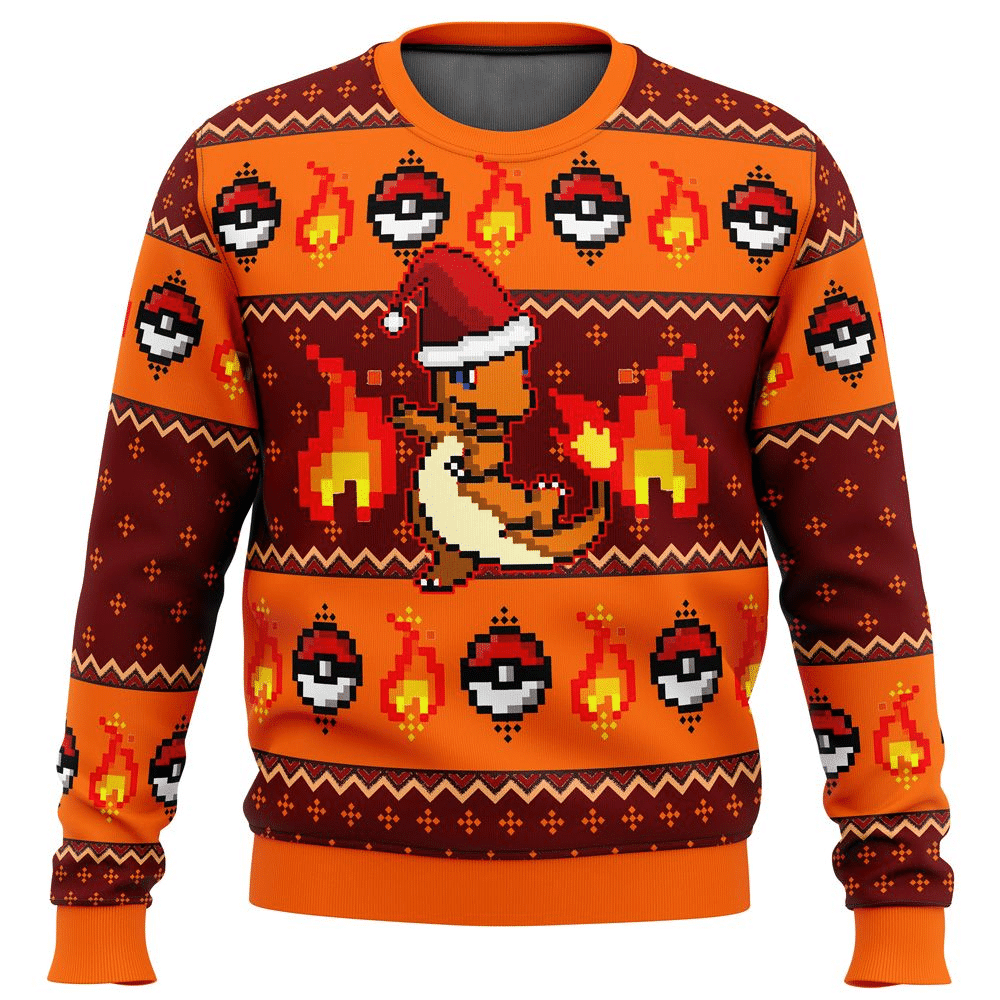 Pokemon Anime Charmander 11 Ugly Sweater Gifts, Pokemon Anime Gift Fan Ugly Sweater