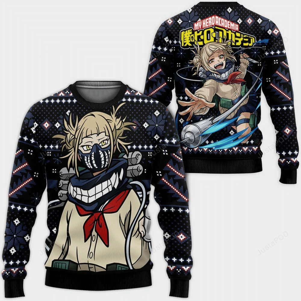 My Hero Academia Anime Himiko Toga 6 Ugly Sweater Gifts, My Hero Academia Anime Gift Fan Ugly Sweater