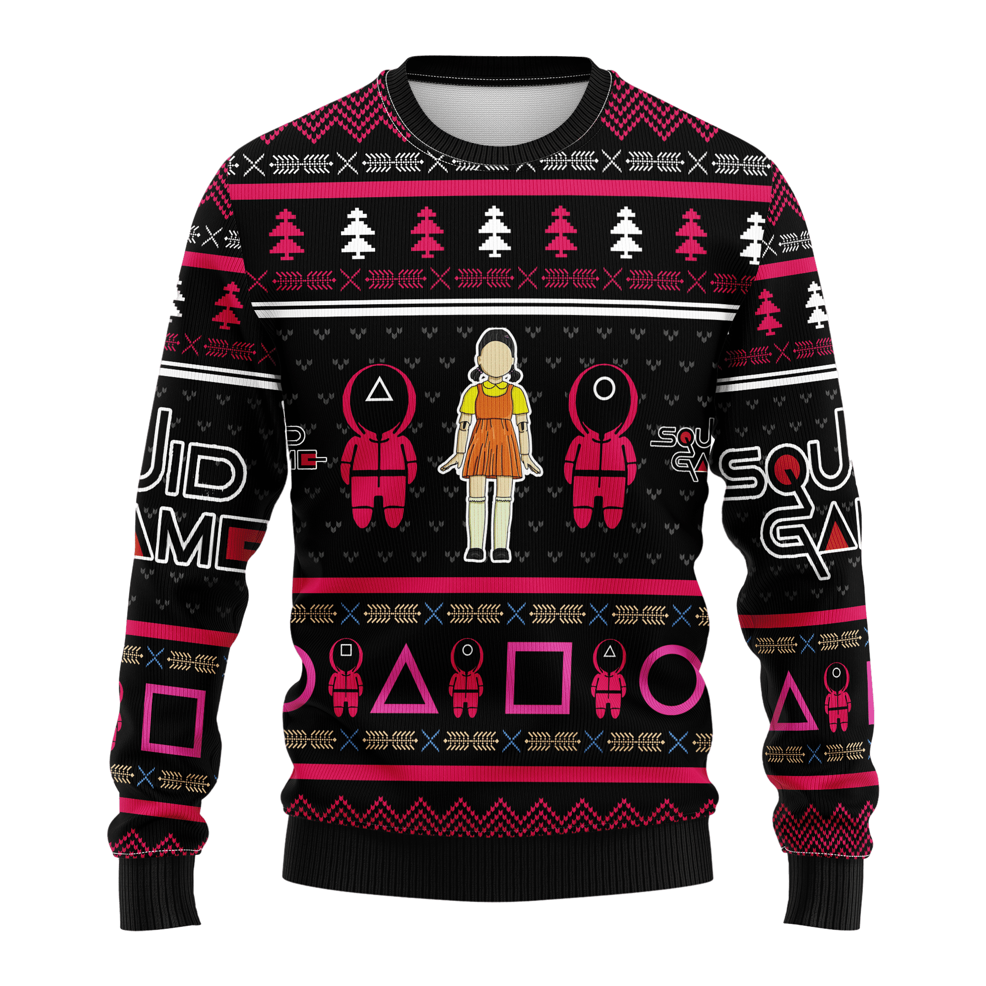 Squid Game Series 3 Ugly Sweater Gifts, Squid Game Series Gift Fan Ugly Sweater