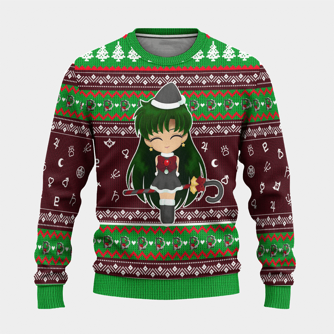 Sailor Moon Anime Sailor Pluto 16 Ugly Sweater Gifts,sailor Moon Anime Gift Fan Ugly Sweater