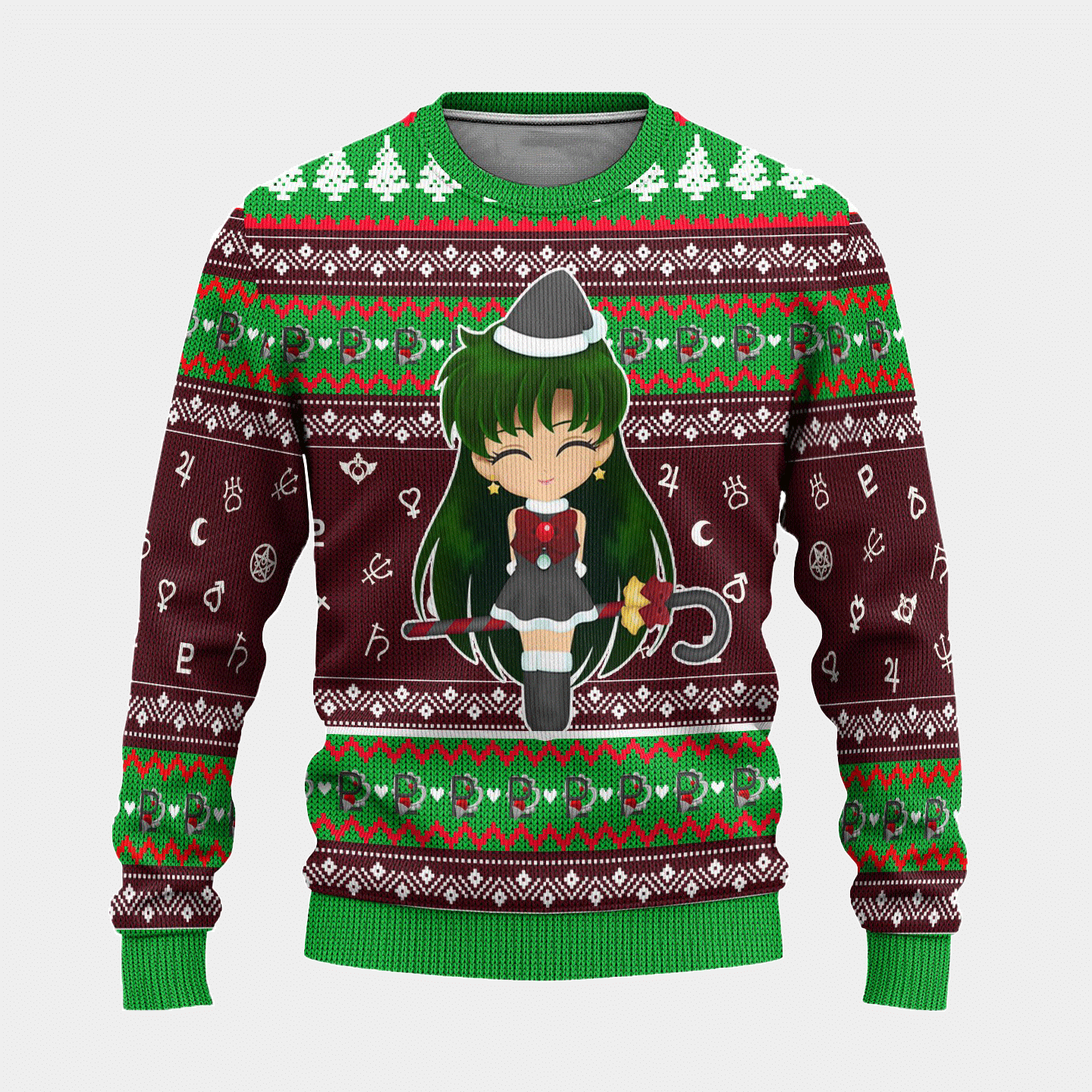 Sailor Moon Anime Sailor Pluto 16 Ugly Sweater Gifts,sailor Moon Anime Gift Fan Ugly Sweater