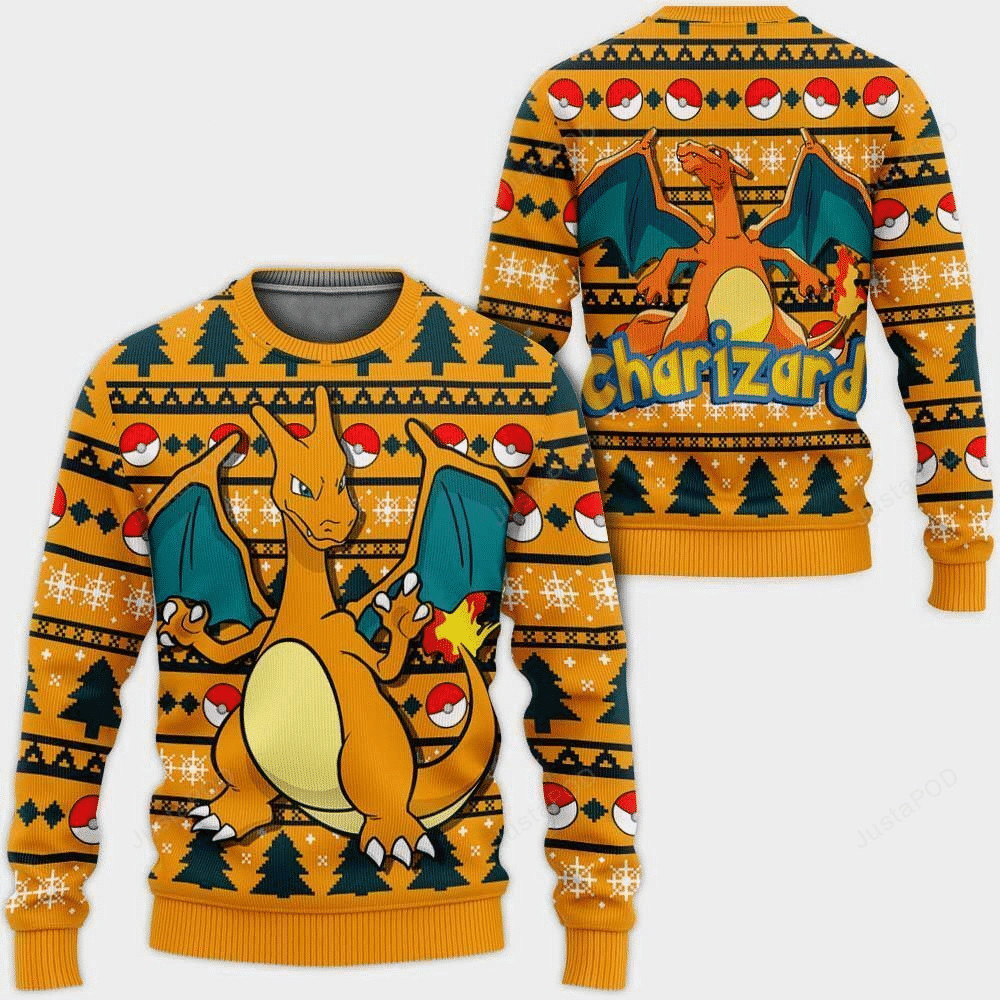 Pokemon Anime Charizard 30 Ugly Sweater, Pokemon Anime Gift Fan Ugly Sweater