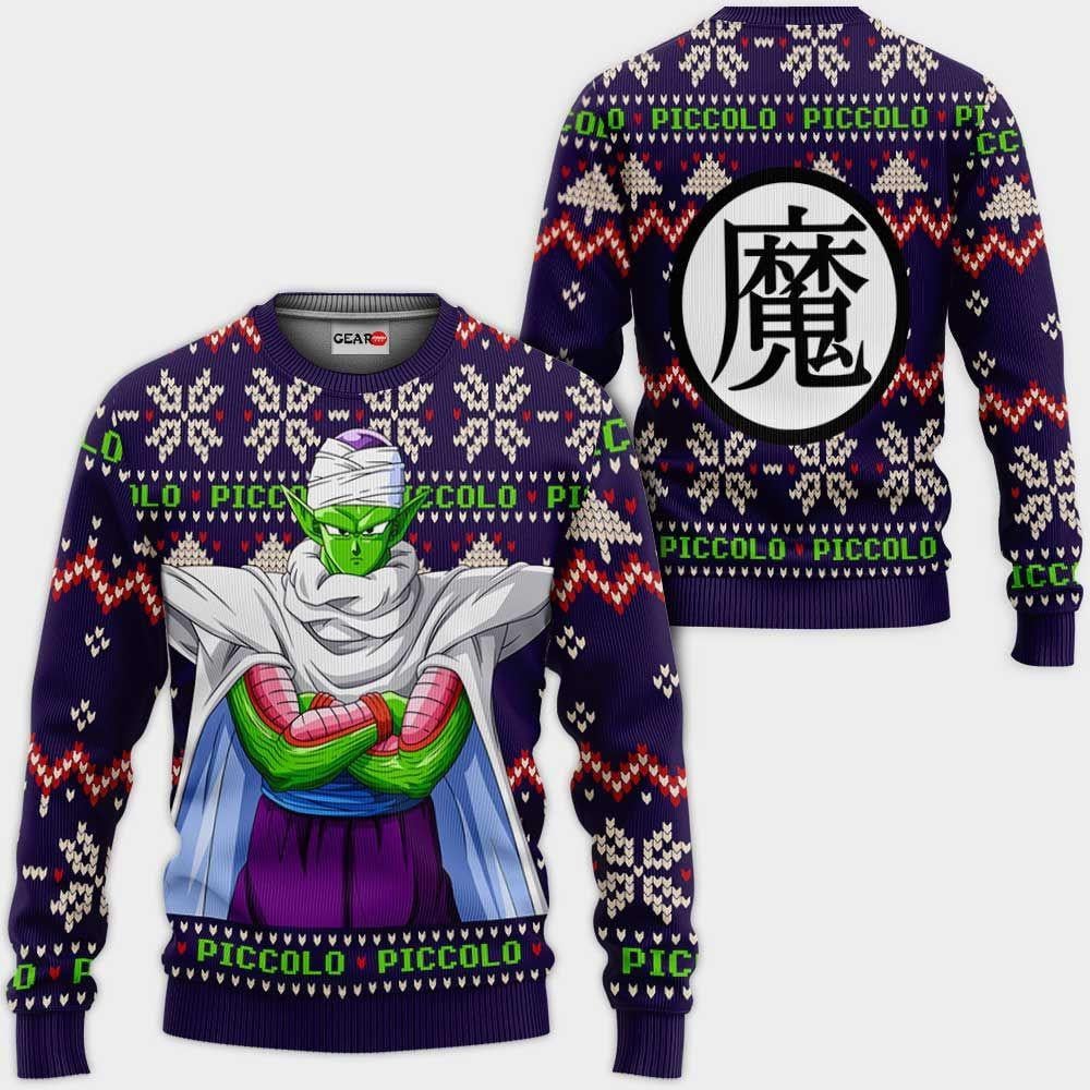 Piccolo Ugly Christmas Sweater Anime Dragon Ball Xmas 1k119 Gifts ,dragon Ball Anime Xmas Christmas Gift Fan