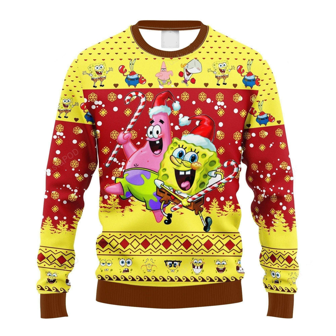 Spongebob And Patrick Star Ugly Sweater, Funny Spongebob And Patrick Star Christmas Sweater, Spongebob And Patrick Star Christmas Shirt