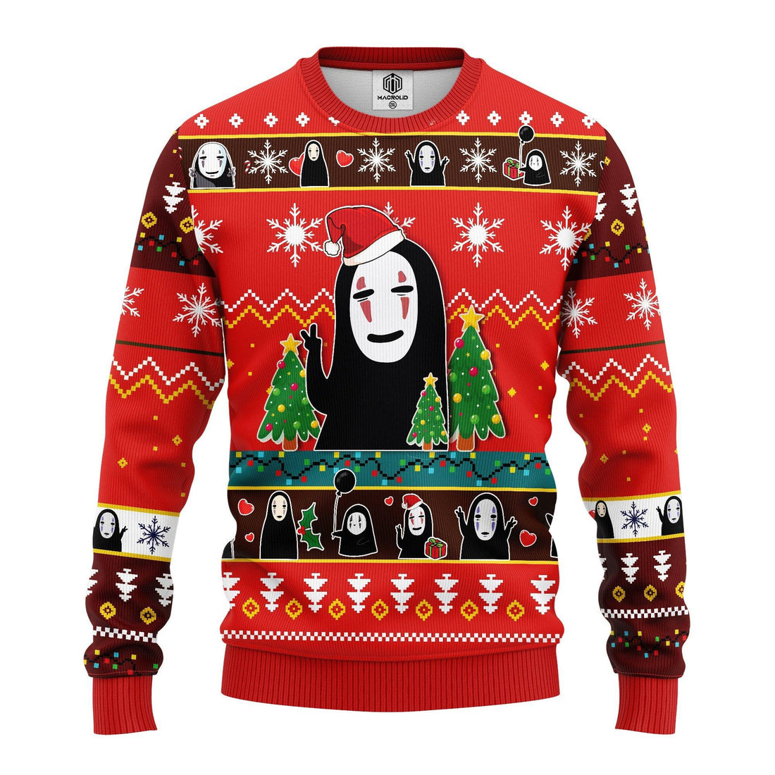 Santa No Face Sprited Away Anime Studio Ghibli Ugly Christmas Sweater