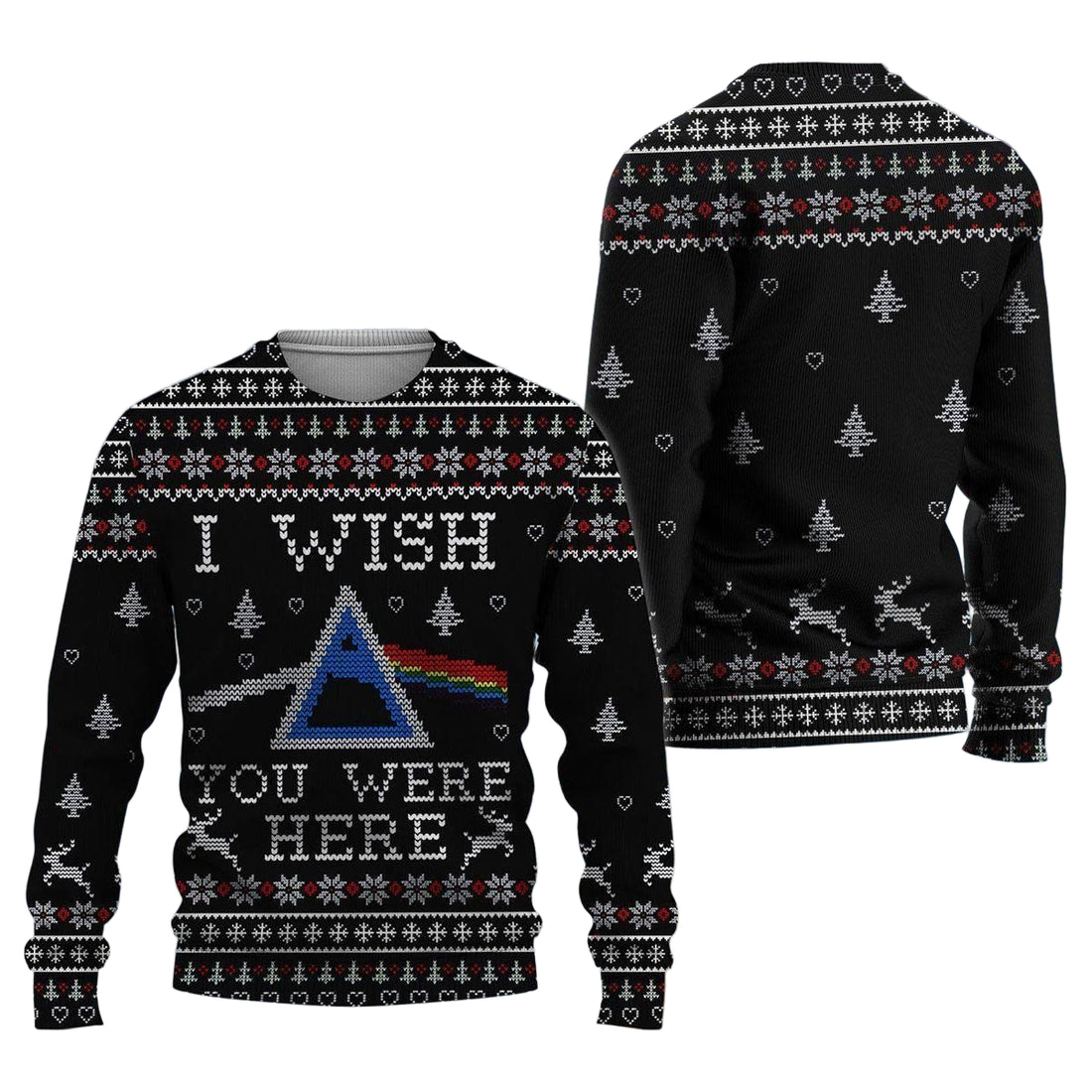 Pink Floy Ugly Sweater, Christmas Gift, I Wish You Were Here Ugly Christmas Sweater