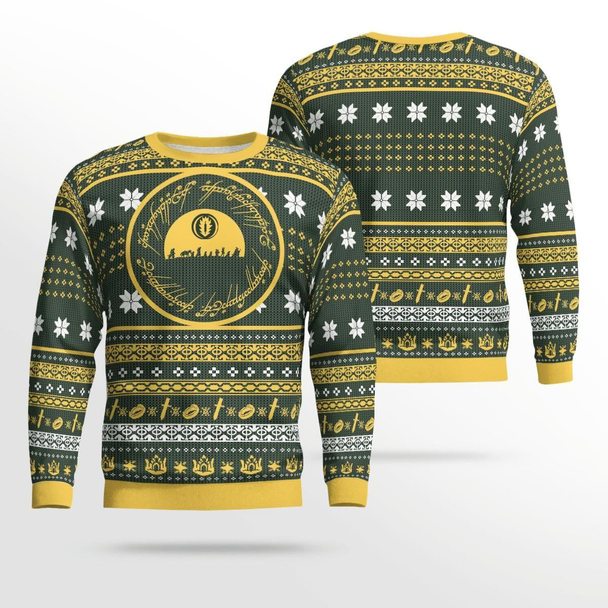 The Fellowship Lotr Ugly Sweater, Christmas Gift, The Fellowship Lotr Ugly Christmas Sweater