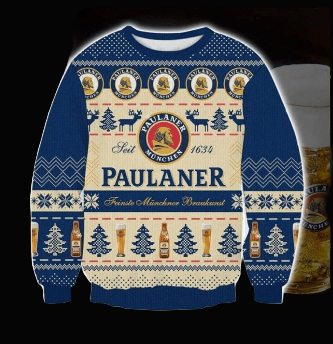 Paulaner Munchen Beer Ugly Sweater Gifts, Paulaner Munchen Beer Gift Fan Ugly Sweater