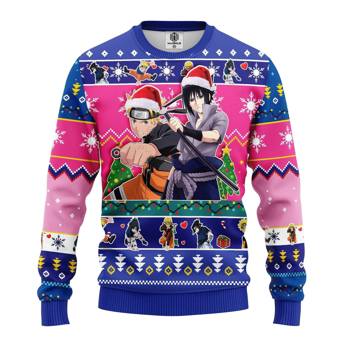 Naruto Anime Merry Xmas Gift, Santa Naruto And Sasuke Ugly Christmas Sweater 279