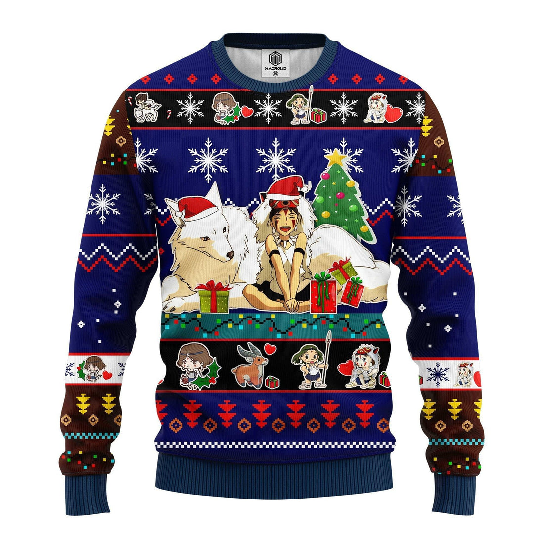 Princess Mononoke Merry Xmas Gifts, San And Moro Ugly Christmas Sweater