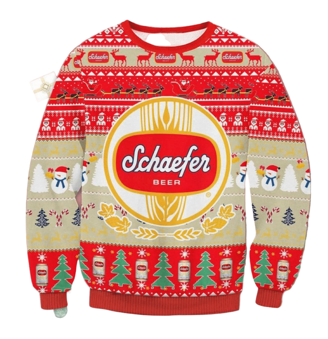 Schaefer Beer Ugly Sweater Gifts, Schaefer Beer Gift Fan Ugly Sweater