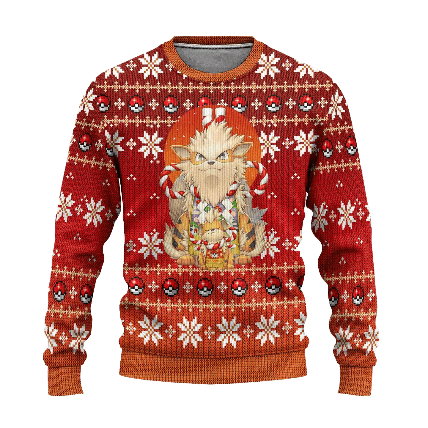 Pokemon Anime Arcanine 60 Ugly Sweater, Pokemon Anime Gift Fan Ugly Sweater