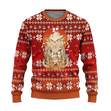 Pokemon Anime Arcanine 60 Ugly Sweater, Pokemon Anime Gift Fan Ugly Sweater