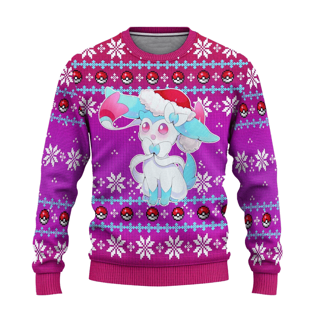Pokemon Anime Sylveon 45 Ugly Sweater Gifts, Pokemon Anime Gift Fan Ugly Sweater