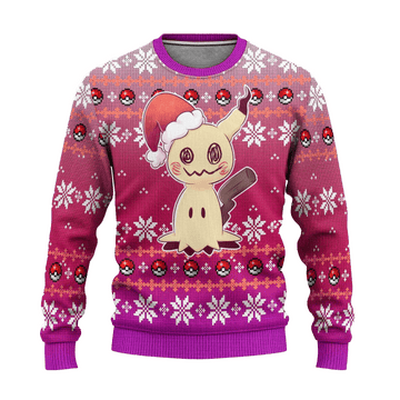 Pokemon Anime Mimikyu 49 Ugly Sweater Gifts, Pokemon Anime Gift Fan Ugly Sweater