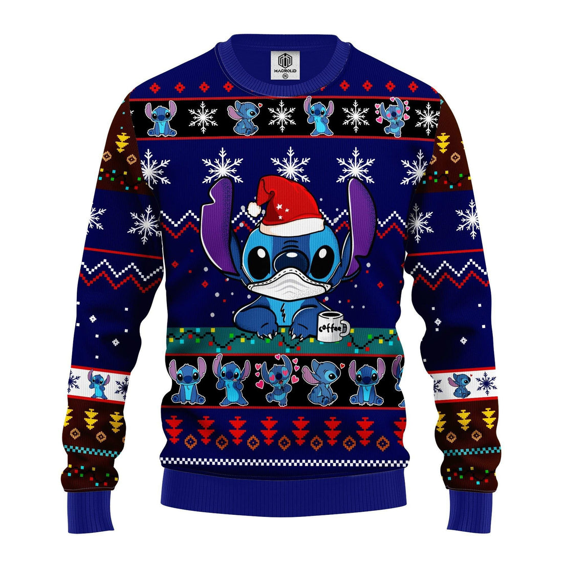 Santa Stitch Merry Xmas, Lilo And Stitch Disney Gifts Ugly Christmas Sweater