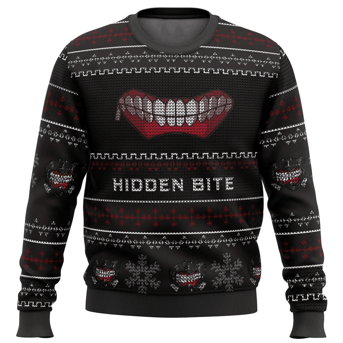 Tokyo Ghoul Anime Hidden Bite 2 Ugly Sweater Gifts, Tokyo Ghoul Anime Gift Fan Ugly Sweater