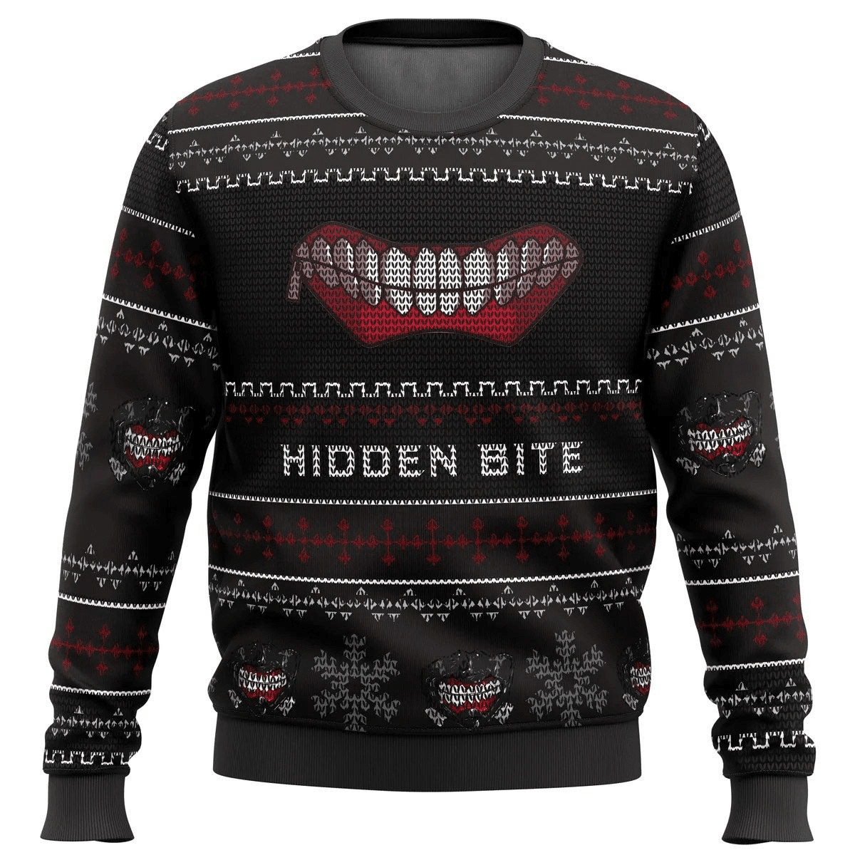 Tokyo Ghoul Anime Hidden Bite 2 Ugly Sweater Gifts, Tokyo Ghoul Anime Gift Fan Ugly Sweater