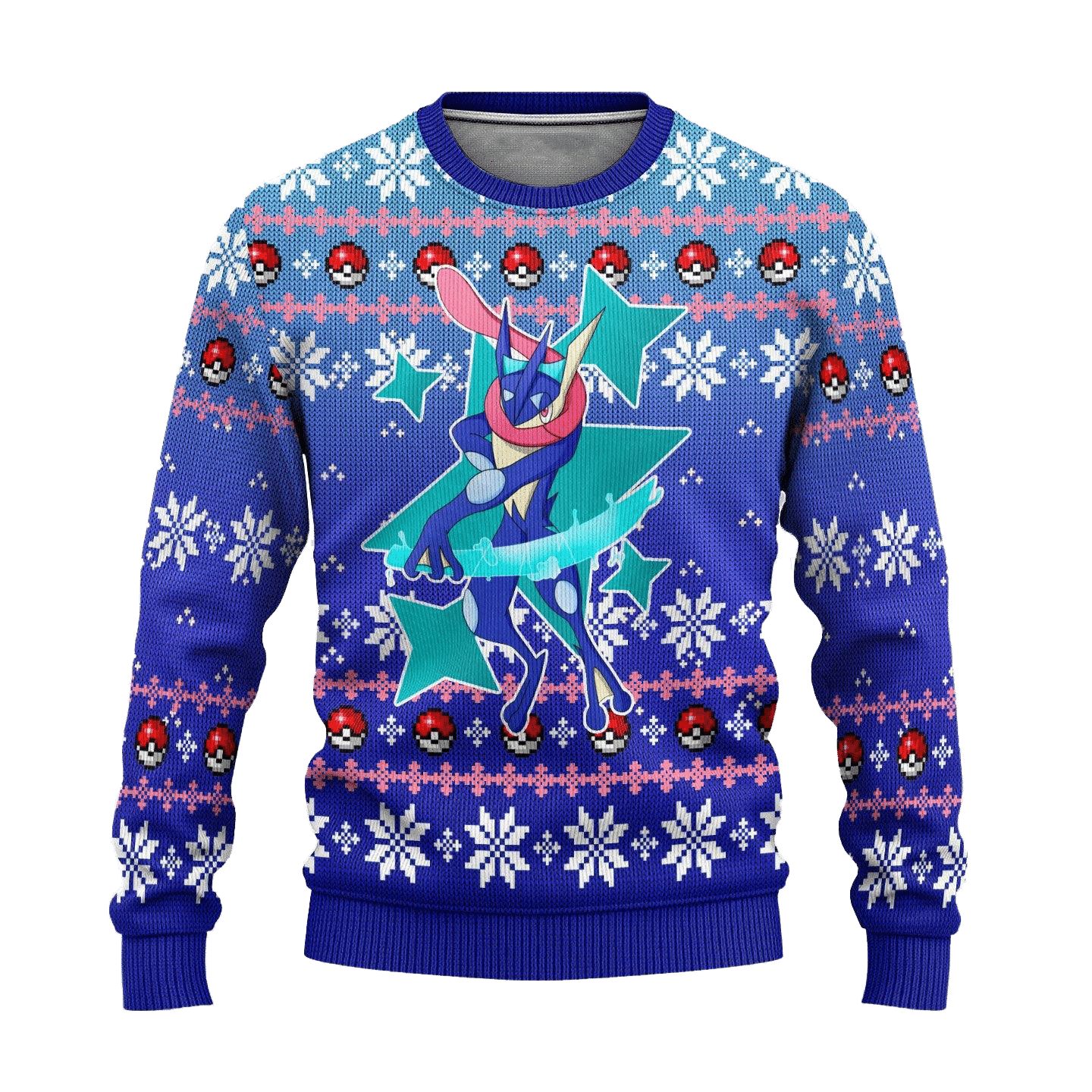 Pokemon Anime Greninja 52 Ugly Sweater, Pokemon Anime Gift Fan Ugly Sweater