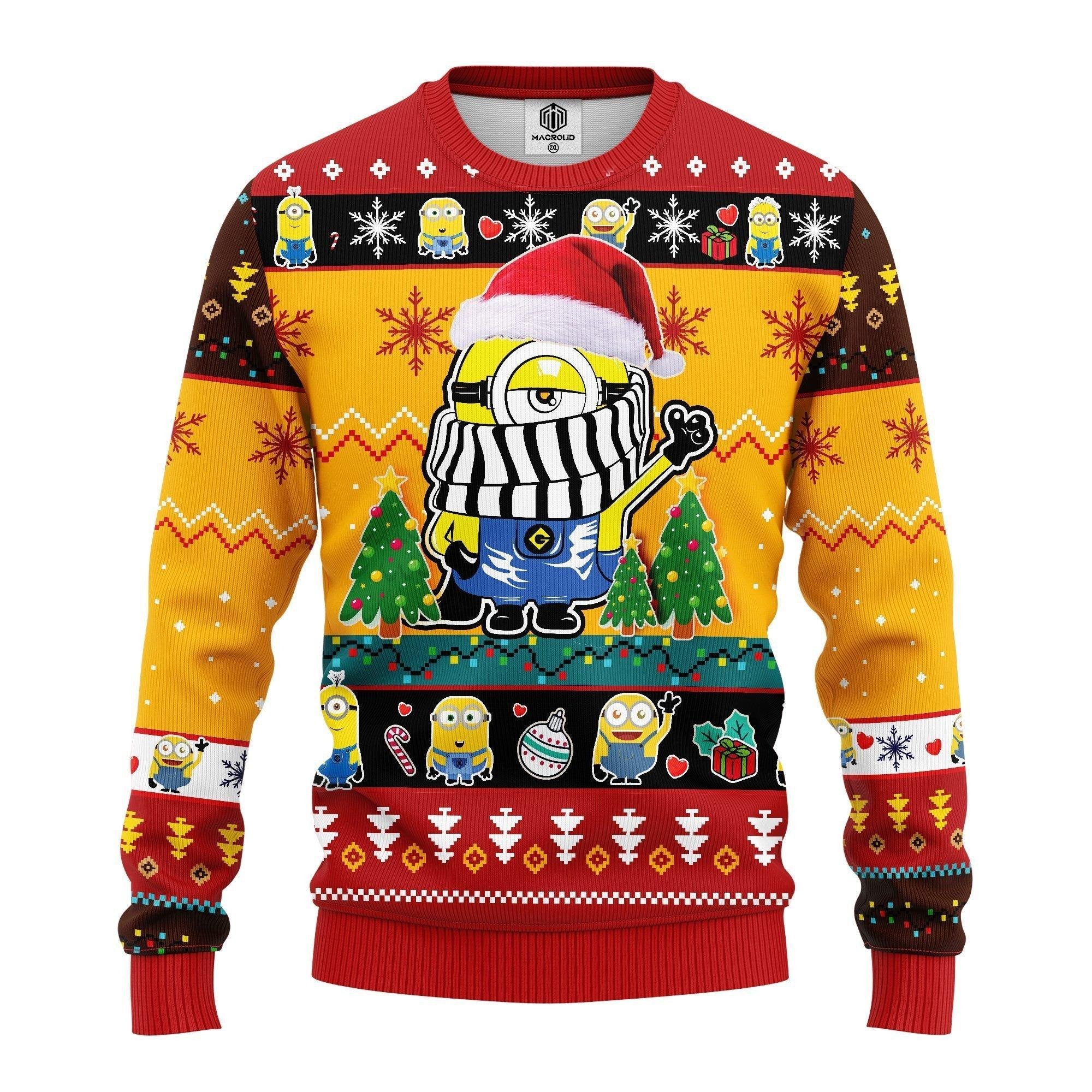 Merry Xmas Minions Gift, Santa Minion Ugly Christmas Sweater 263