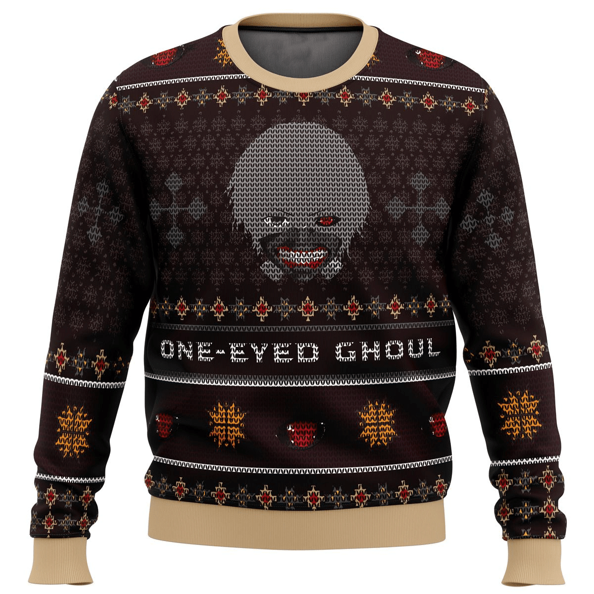 Tokyo Ghoul Anime Ken Kaneki One-eyed Ghoul 1 Ugly Sweater Gifts, Tokyo Ghoul Anime Gift Fan Ugly Sweater