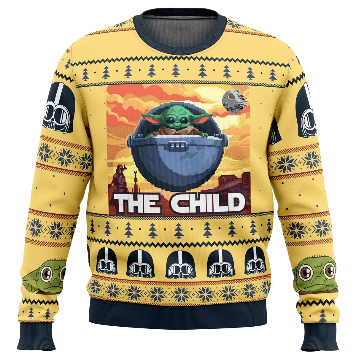 Star Wars Baby Yoda The Child Mandalorion Ugly Sweater Gifts, Baby Yoda Gift Fan Ugly Sweater