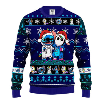 Santa Stitch And Unicorn, Lilo And Stitch Disney Ugly Christmas Sweater