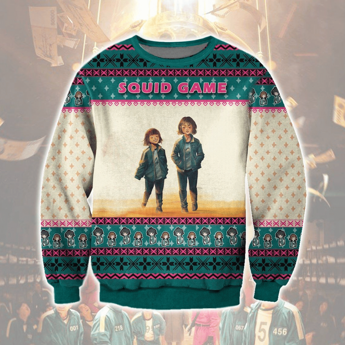 Squid Game Series 2 Ugly Sweater Gifts, Squid Game Series Gift Fan Ugly Sweater