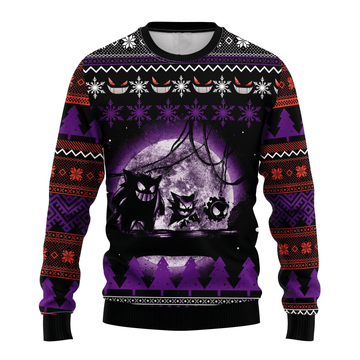 Pokemon Anime Ghost 26 Ugly Sweater, Pokemon Anime Gift Fan Ugly Sweater