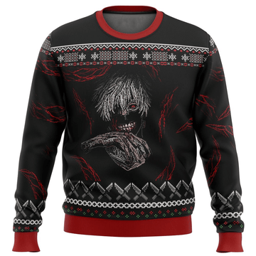 Tokyo Ghoul Anime Ken Kaneki 8 Ugly Sweater Gifts, Tokyo Ghoul Anime Gift Fan Ugly Sweater