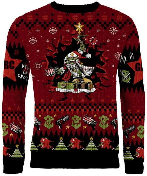 Warhammer 40,000 Armed And Dangerous Red Gobbo Christmas Sweater,warhammer 40,000 Christmas Gift,warhammer 40,000 Christmas Shirt