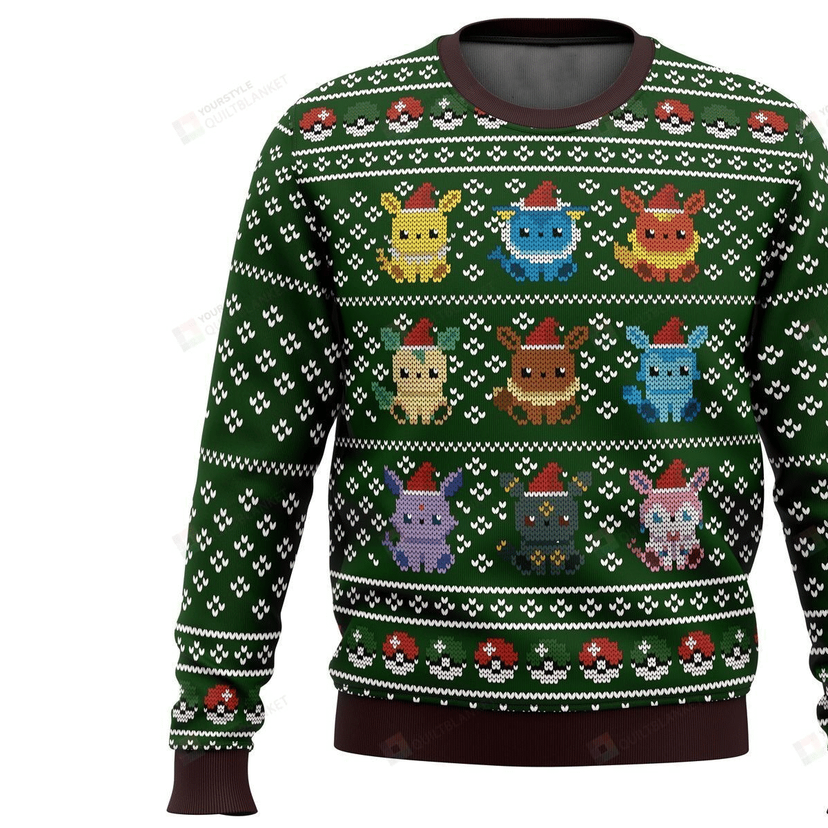 Pokemon Anime Eevee Eeveelutions 13 Ugly Sweater, Pokemon Anime Gift Fan Ugly Sweater