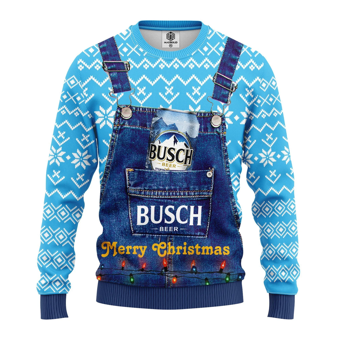 Drink Lover Merry Xmas Gifts, Busch Beer Ugly Christmas Sweater 309