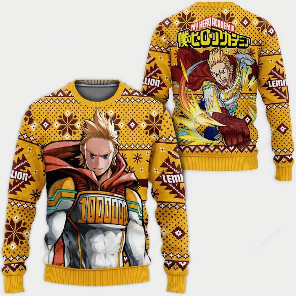 My Hero Academia Anime Mirio Togata 11 Ugly Sweater Gifts, My Hero Academia Anime Gift Fan Ugly Sweater