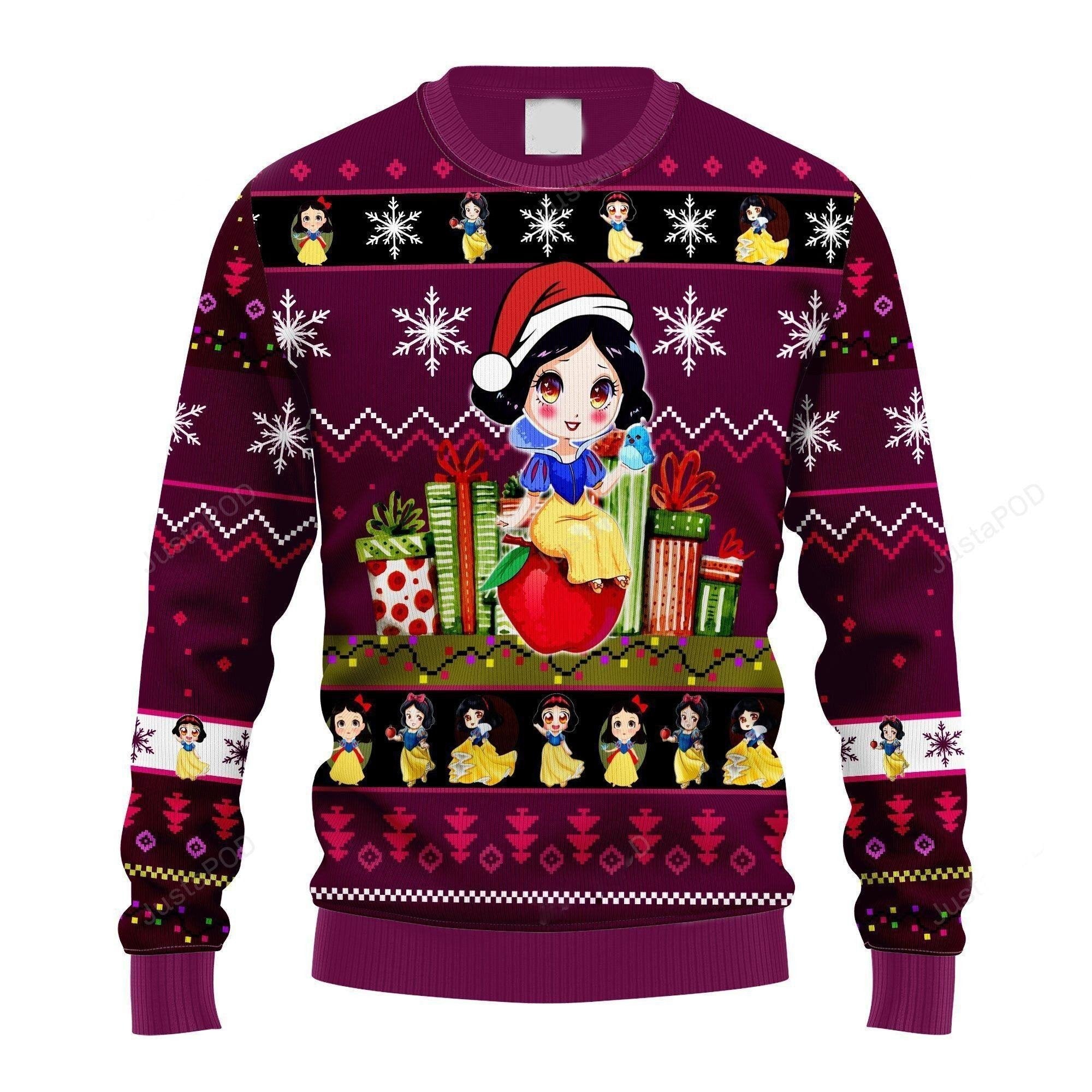 Snow White Chibi Ugly Sweater, Funny Snow White Christmas Sweater, Snow White Lover Gift, Snow White Shirt